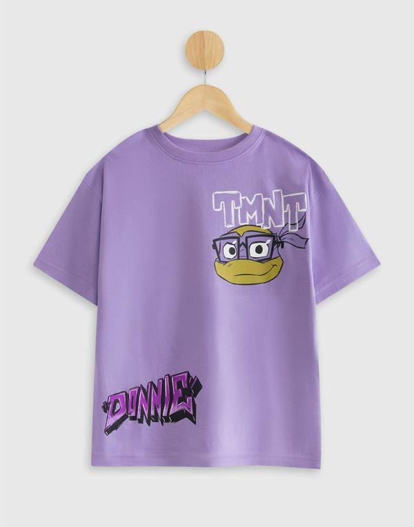 Teenage Mutant Ninja Turtles Boys Purple Donnie Short Sleeved T-Shirt