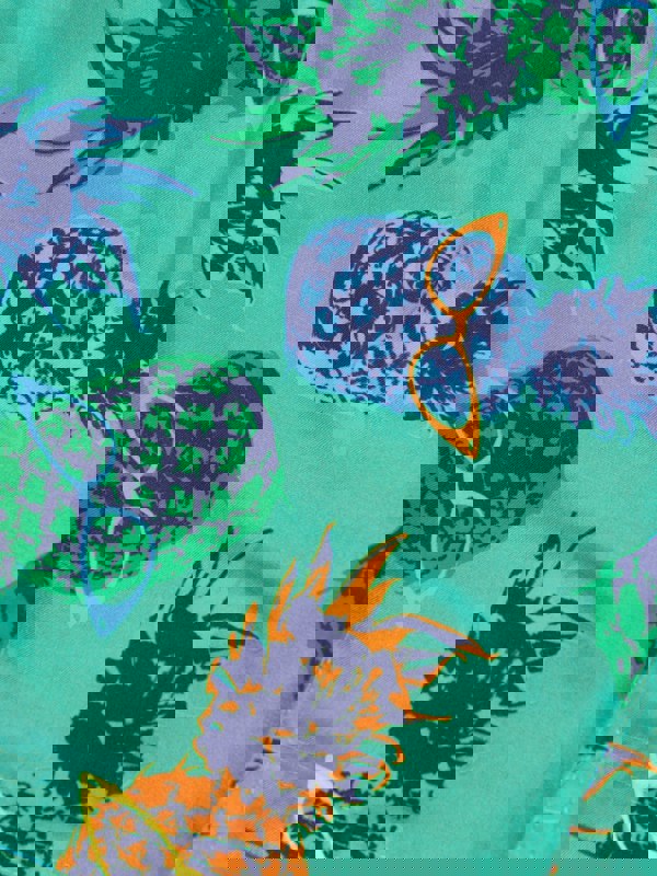 Soli Swim Boys Pineapple Swim Shorts (UPF50+) in Green