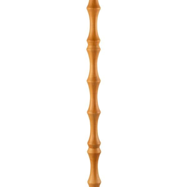 Traditional Oak Wood Standing Floor Lamp Base with Bamboo Pole Design Image 4