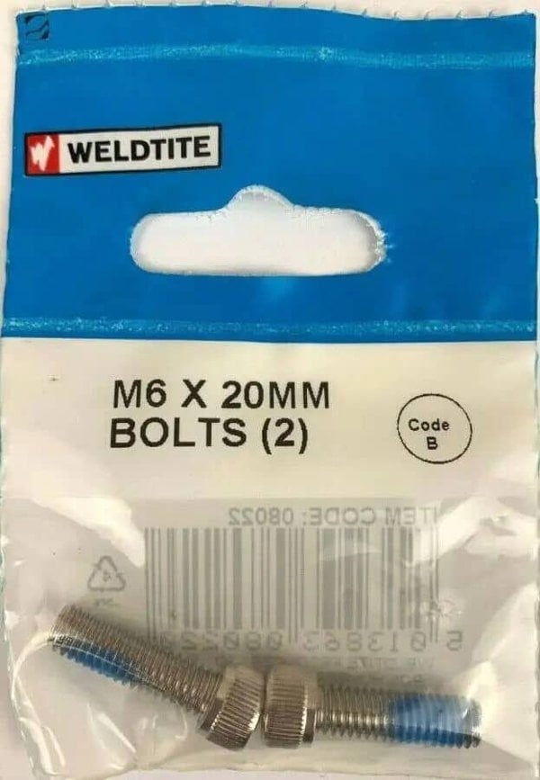 Weldtite Bike Bits M6 X 20mm Bottle Bolts X 2 154770624692