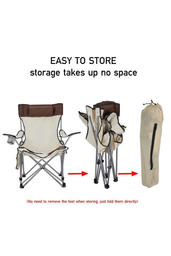 Living and Home Foldable Reclining Camping Chair with Footrest