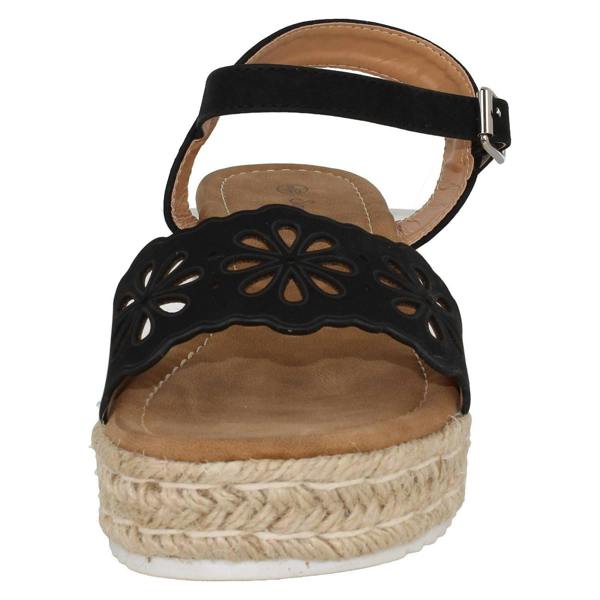 Savannah Ladies Savannah Mid Wedge Heel Wide Fit Sandals F12041