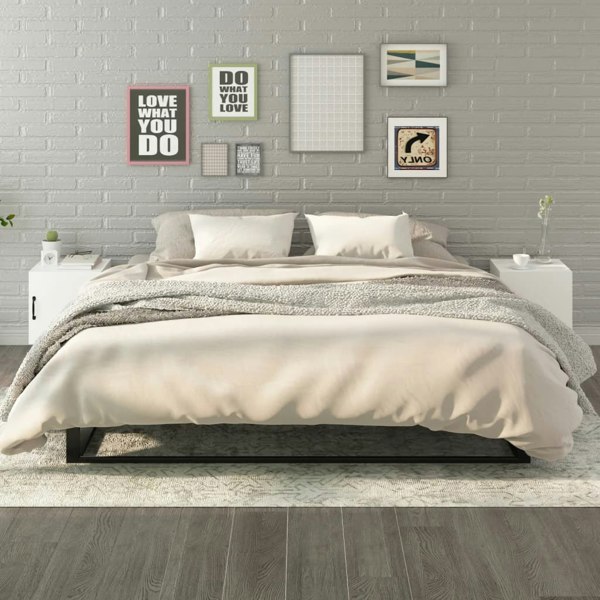 Berkfield Bedside Cabinets 2 pcs White Engineered Wood