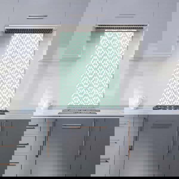 Warren Reed - Designer Green Geometric Pattern Kitchen Splashback