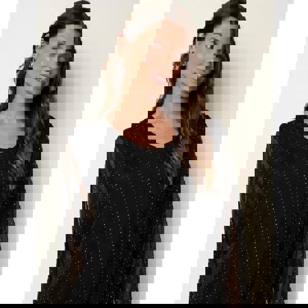 Blue Vanilla Diamante Batwing Blouse