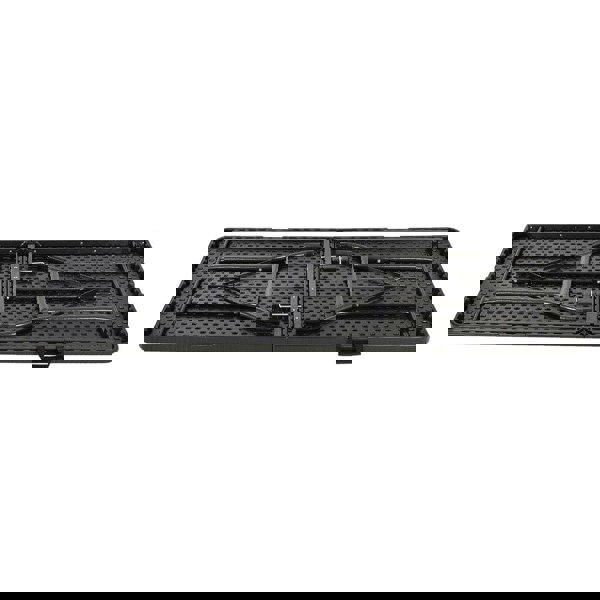 Portable Outdoor Folding Table - Rattan Plastic, Black Collapsible Design Foldtable table Living and Home