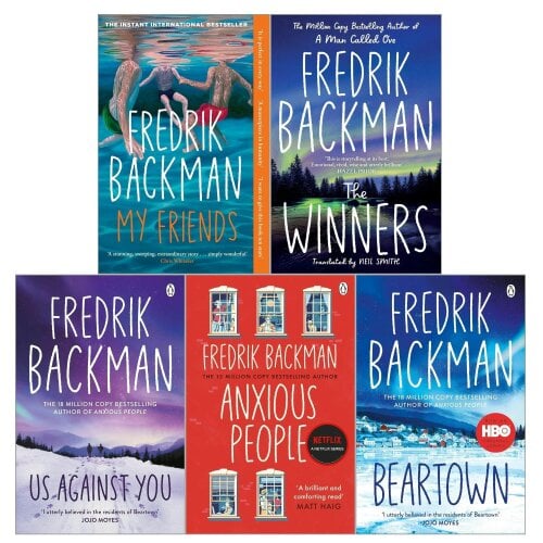 Fredrik Backman 5 Books Collection Set (My Friends, The Winners, Us Against You, Beartown, Anxious People)