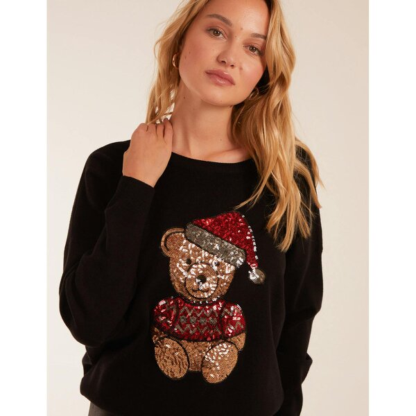 Blue Vanilla Teddy Bear Christmas Jumper