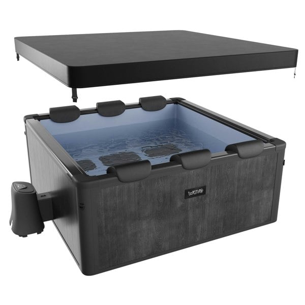 Wave Adriatic | 6 Person Square Aluminium Frame Hot Tub | Black Wood | UKCE