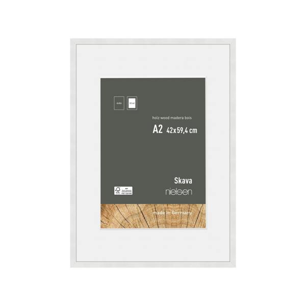 nielsen Skava Oak Wooden Picture Frame with White Mount