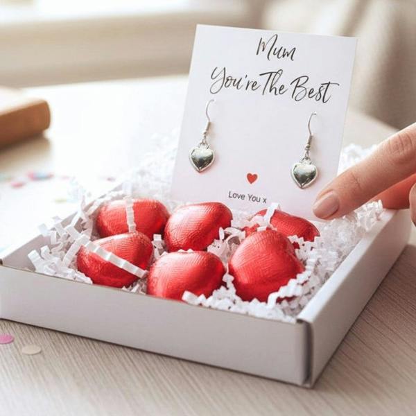 Aye Do Gifts Happy Birthday Mini Gift Hamper with Silver Heart Earrings