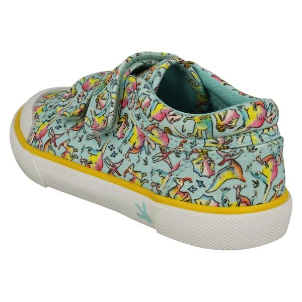 Start-rite Boys Startrite Dinosaur Detailed Hook & Loop Canvas Shoes Dino-Mite