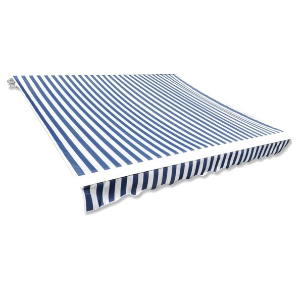 Berkfield Awning Top Sunshade Canvas Blue & White 3 x 2.5m (Frame Not Included)