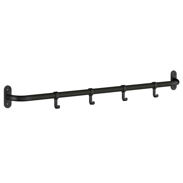 Black 4 hook coat rack