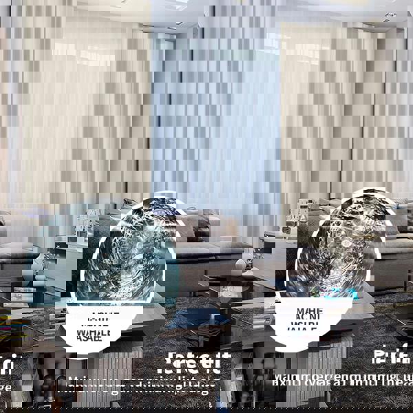 Marlow 2x Blackout Curtains Thermal Blockout Eyelet Ring Top 117x183 for Bedroom