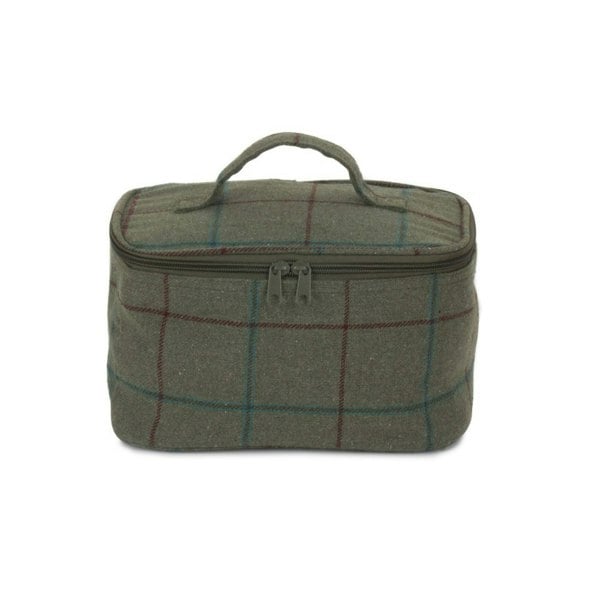 Small Green Tweed Cooler Picnic Bag