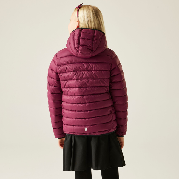 Regatta Kids Marizion Hooded Padded Jacket - Tangerine Tango/Dark Pimento