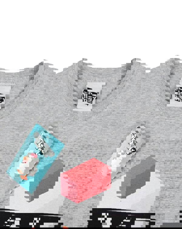 Crossy Road Boys Grey Deal With It Chicken Print Short Sleeved T-Shirt