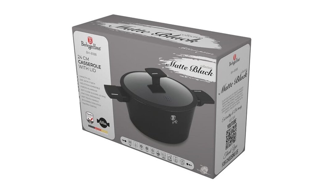 Berlinger Haus Casserole 24 cm Berlinger Haus BH8188 Matte Black