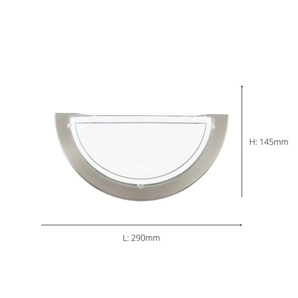 EGLO Planet 1 Semi-Circular Steel Matte Nickel Ceiling Light
