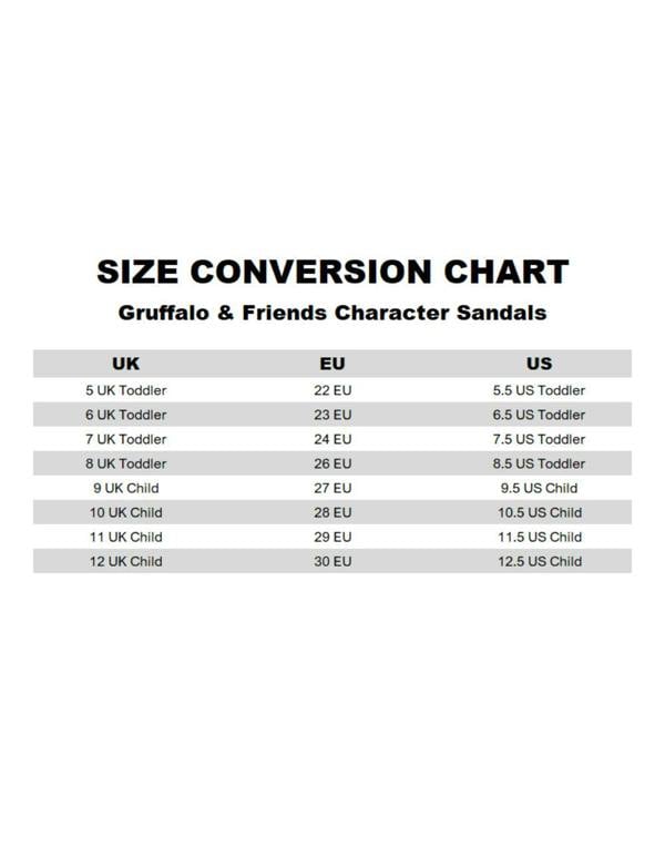 Vanilla Underground Gruffalo & Friends Unisex Kids Multicoloured Multi Character Sandals