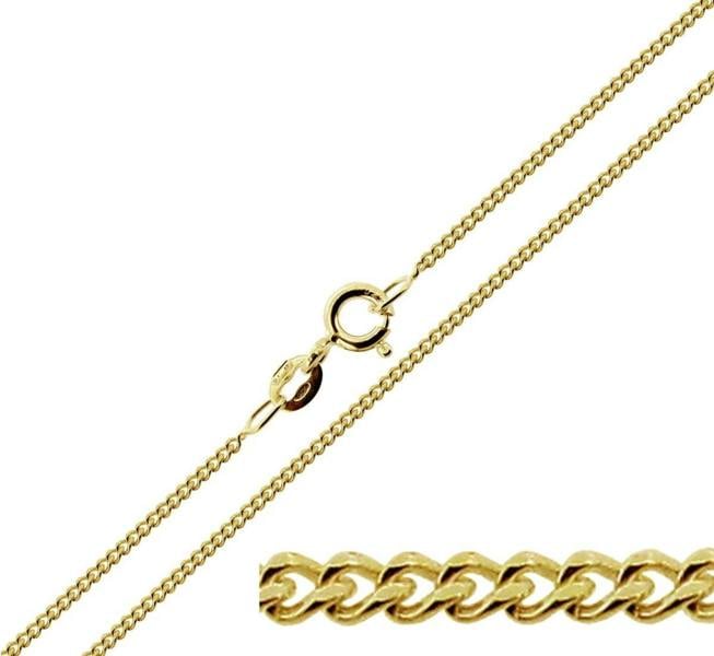 9ct Yellow Gold Plated 2.5mm Diamond Cut Curb Chain - Love Silver Jewellery