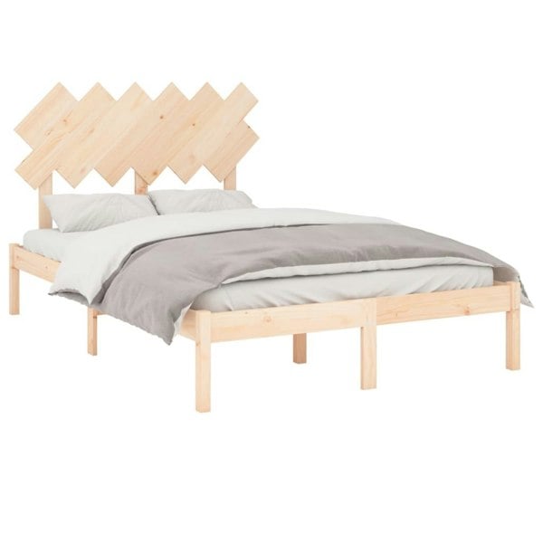 Berkfield Bed Frame 135x190 cm Double Solid Wood
