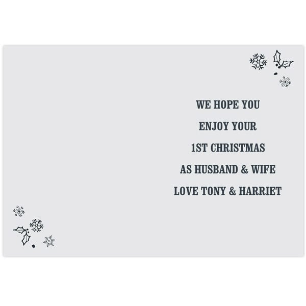 Personalised Memento Company Personalised Christmas Frost Card