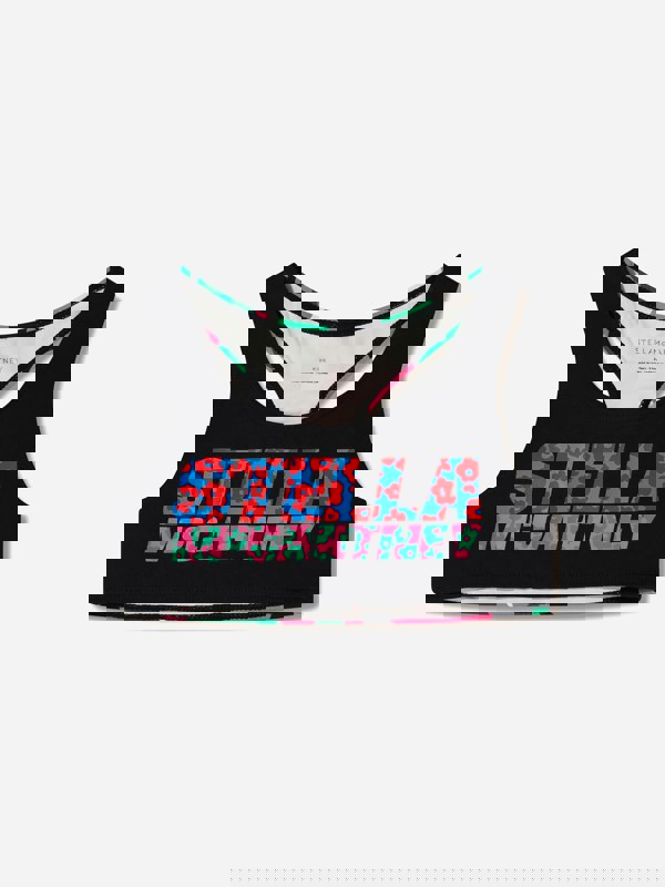 Stella McCartney Kids Stella McCartney Girls Cropped Floral Logo Sports Top