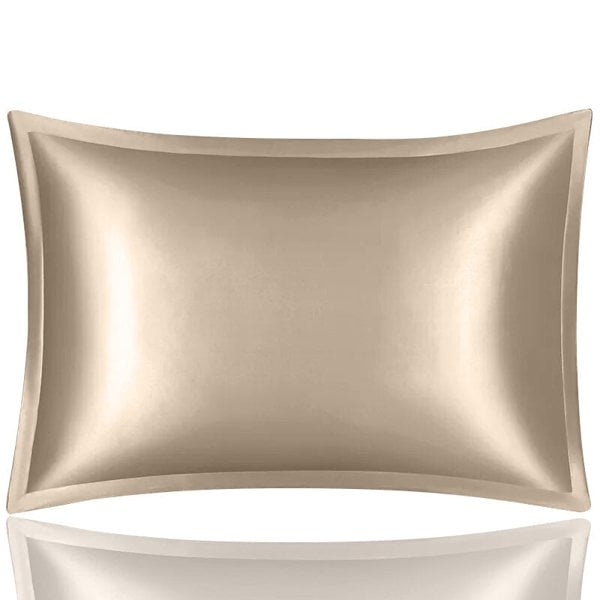 Anyhouz Anypillow Pillowcase 50x75cm Gold Pure Real Silk For Comfortable And Relaxing Home Bed