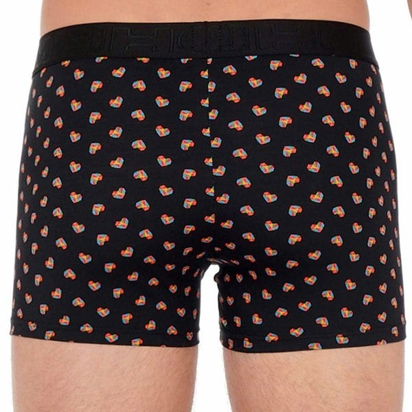 Hom Romeo Cotton Modal Boxer Brief, Black Print