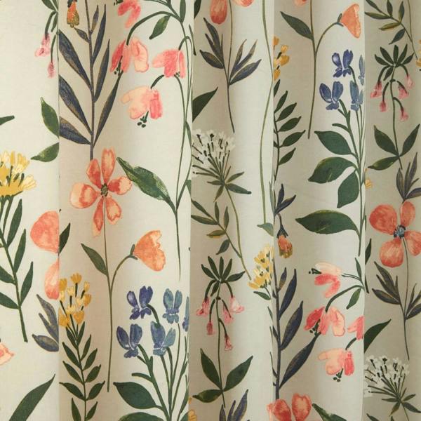 Sundour Meadow Ready Made Floral Pencil Pleat Curtains Multi