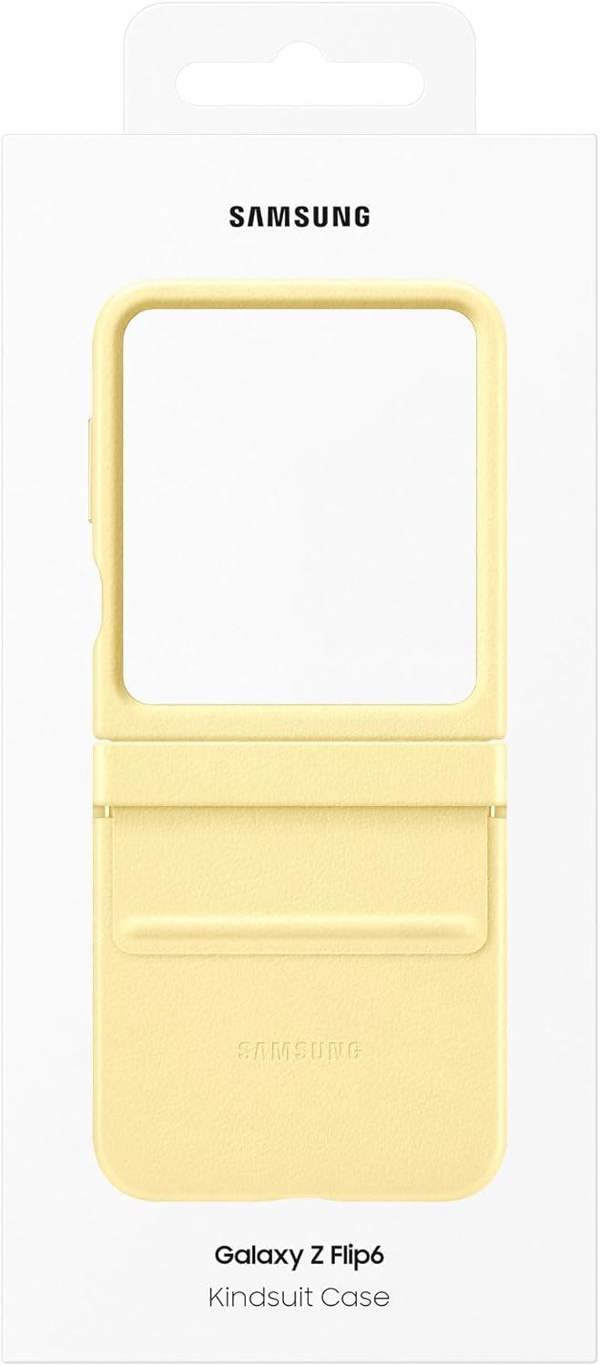 Samsung Galaxy Z Flip 6 Faux Leather/Kindsuit Case Yellow - EF-VF741PYEGWW