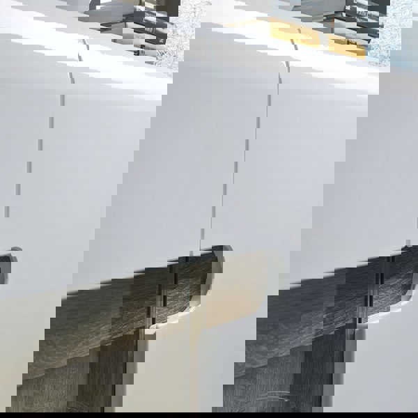 Furniture To Go Chelsea 3 Door Glazed Sideboard  in White with Oak Trim