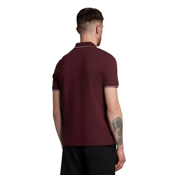 Lyle & Scott Tipped Collar Polo Shirt - Burgundy