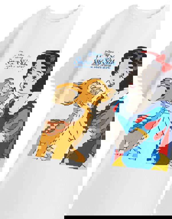 Disney Fawn Girls White Snow White & The Seven Dwarfs Short Sleeved T-Shirt