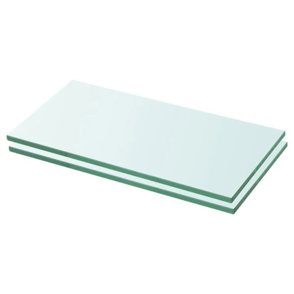 Berkfield Shelves 2 pcs Panel Glass Clear 20x30 cm