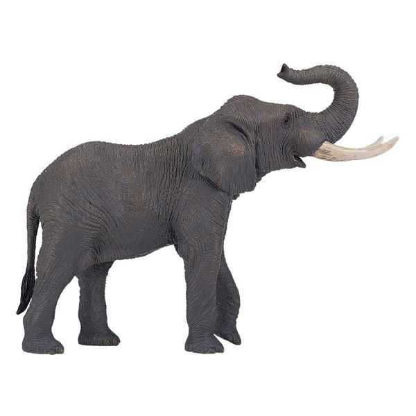 Mojo Fun African Bull Elephant Wildlife Toy Figure 11.5 cm Height Approx - 381005