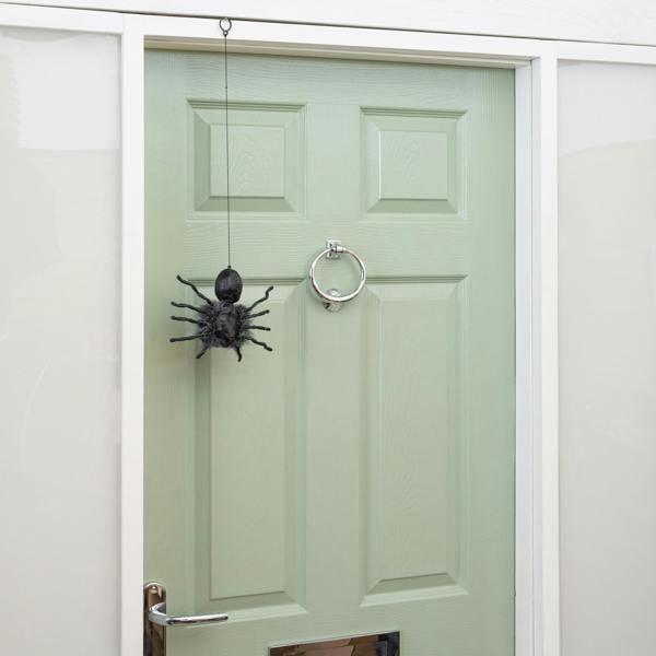 Samuel Alexander 2ft Battery Operated Dropping Dangling Halloween Spider Animatronic Decoration