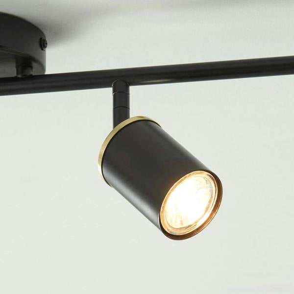 Pagazzi Lighting Talbot Matte Black 4-Spot Bar