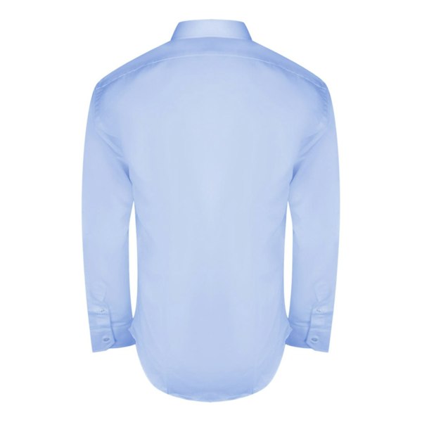 Aquascutum Plain Long Sleeve Blue Shirt