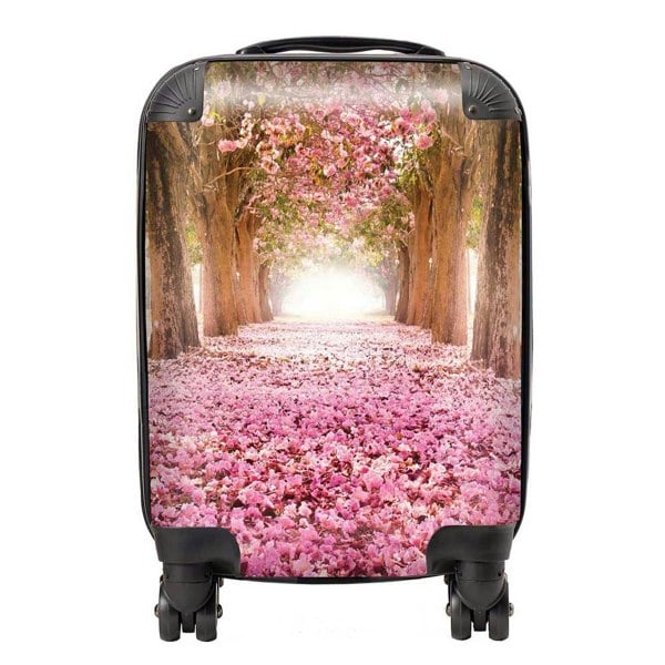 Warren Reed Pink Flower Tree Tunnel Suitcase