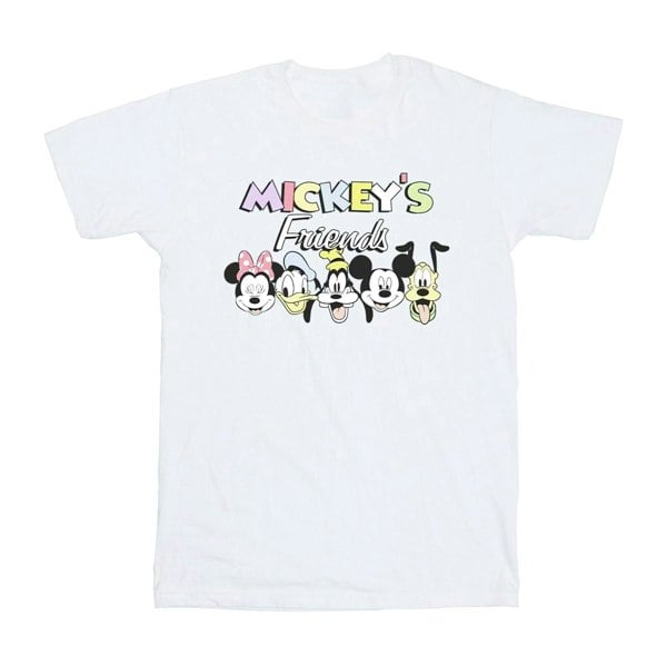 Disney Mens Mickey Mouse And Friends Faces T-Shirt - White