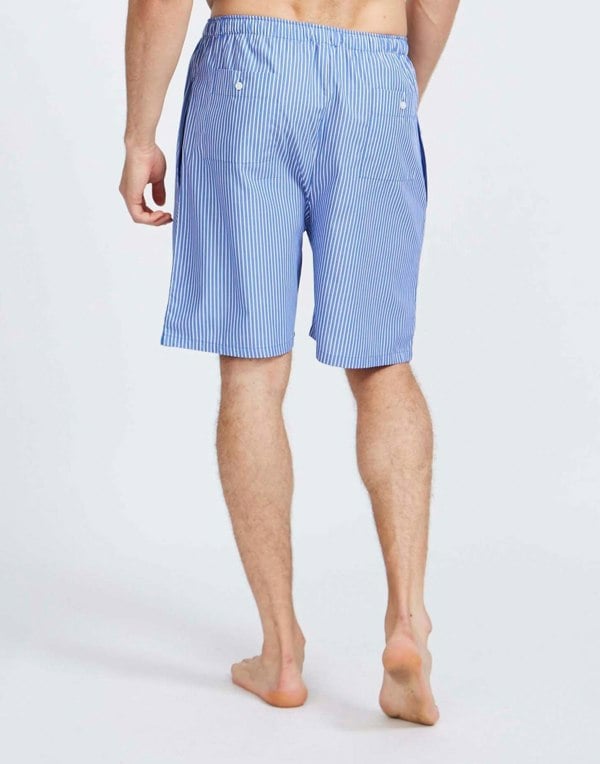 Men's Crisp Cotton Sleep Shorts – Burford Stripe - British Boxers