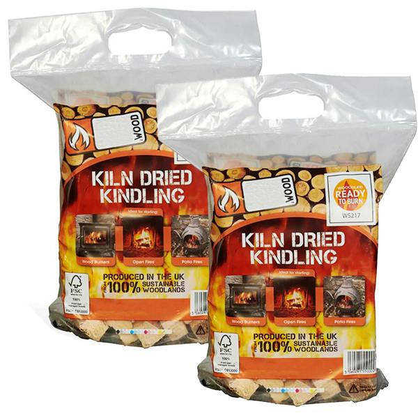 1 Bag of 2-3kg Firewood Logs Kiln Dried Kindling Net Easy To Light & Ready To Burn
