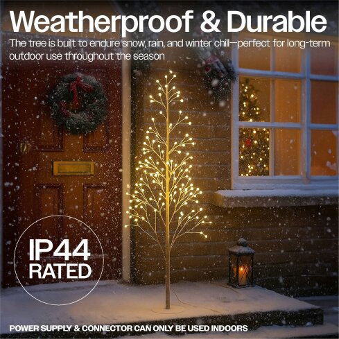 Xmas Haus 150cm 180 Warm White/w Micro Led Tree White 5M Lead