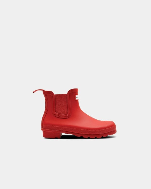 Hunter Original Chelsea Womens Boots - Military Red