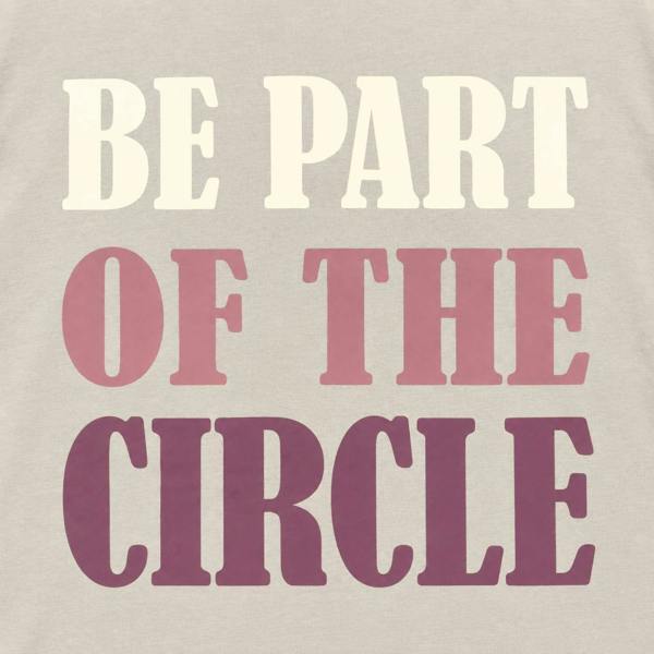 Onomato! Women's 100% Cotton Hoodie Be Part of the Circle Size L Lilac