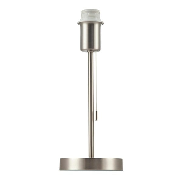 Traditional Table Lamp Base in Satin Nickel with Pull Cord Switch Image 1