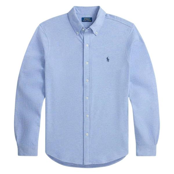 Ralph Lauren Mens Premium Cotton Button-Down Shirt - Blue - 